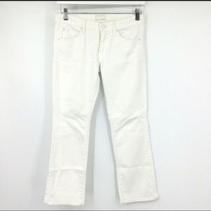 MOTHER Jeans The Outsider Crop White Mirror 26